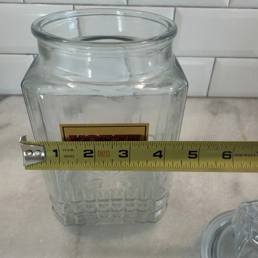 Collectible KOEZE'S APOTHECARY CANISTER JAR Glass 9